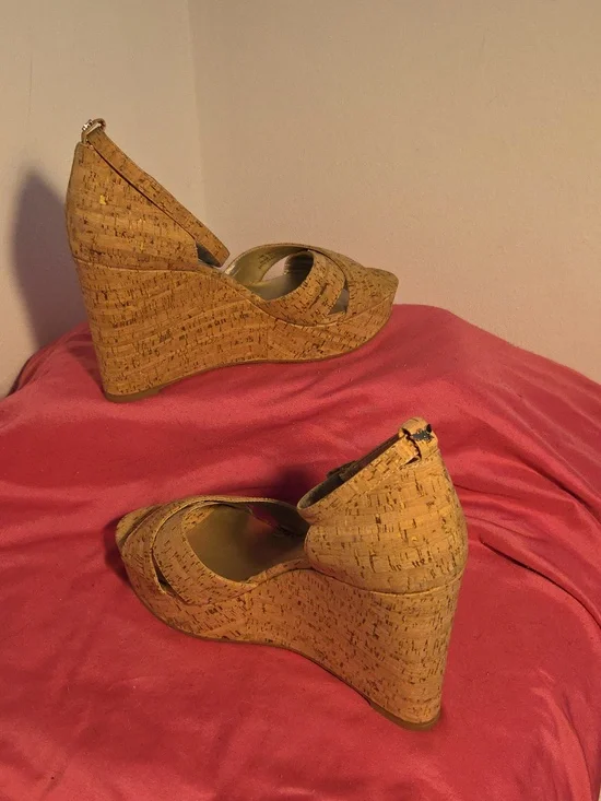 EUC Heather's Closet "The Randi" Cork Platform Sandals - Picture 4 of 7